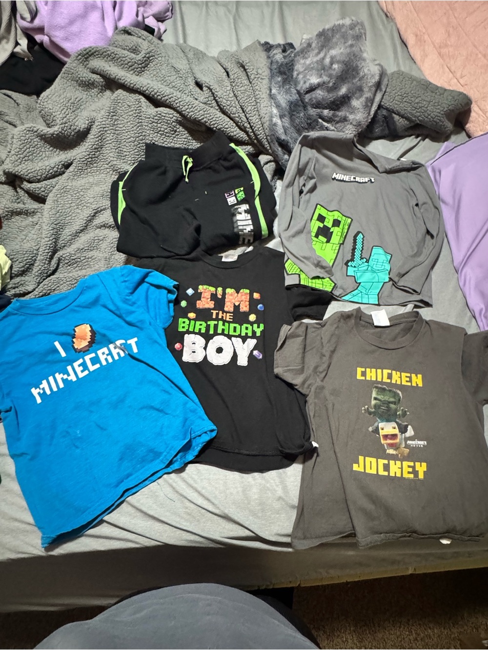 Minecraft Blue Kids Tee - I ❤ Minecraft lot